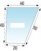 Steklo vrat spodaj LEVO/DESNO TORPEDO TX80 (izvozni model) (08985)