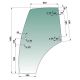 steklo vrat levo LINDNER GEOTRAC 50,60,63,65,70,73,75,80,83,85,90,93,100,103  (08891)