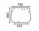 Steklo zadaj FENDT FARMER 250V,260V,270V,275V,280V  (3980)