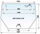 Steklo zadaj DEUTZ FAHR AGROPLUS 60 DO ŠT. VOZILA 1010 AGROPLUS 70, 80 DO ŠT. VOZILA 2762; SAME DORADO, EXPLORER; LAMBORGHINI R2.56,R2.60,R2.90,R3.60,R3.100;HURLIMANN XA56,XA76,XA80,XB85,XB100 (10111)